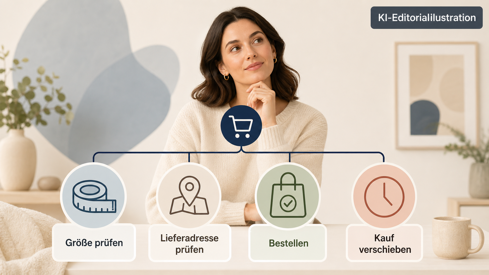 Redaktionelle Illustration zu Echte Mode-Angebote erkennen: Referenzpreis, Nebenkosten, Rückgabe und Qualität prüfen