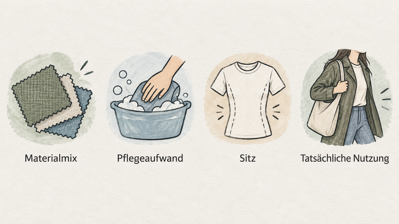 Help readers distinguish the brand rating from a product-specific review with one numbered checklist: use the Good On You rating as orientation, then check material mix, care