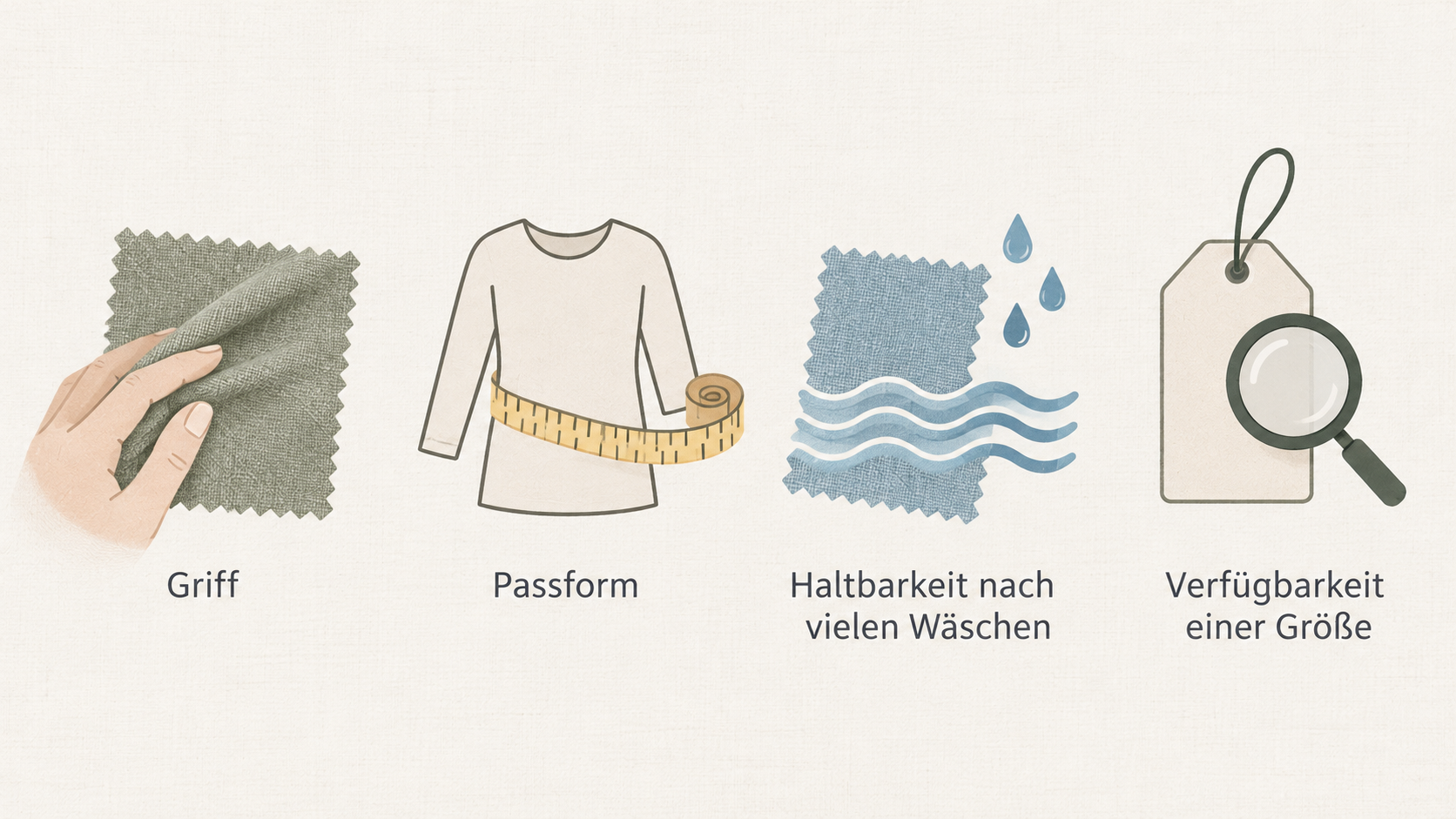 Die Abgrenzung zwischen öffentlich veröffentlichten Händlerangaben und Fragen zu einzelnen Kleidungsstücken veranschaulichen, ohne ein Qualitätsurteil abzuleiten.
