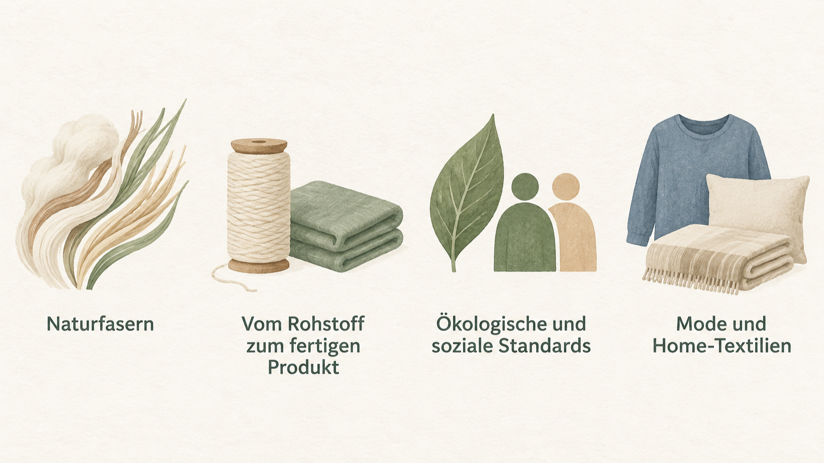 Die im Abschnitt sichtbaren Mode- und Home-Bereiche sowie hessnaturs Schwerpunkt auf Naturfasern in einer Sortimentsübersicht zeigen.