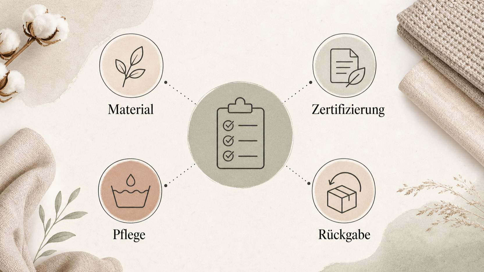Redaktionelle Illustration zu hessnatur Test: Naturmaterialien, Sortiment und Kaufbedingungen praktisch bewertet